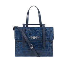 Load image into Gallery viewer, Santiago 07 Blue Leather Shoulder Bag
