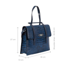 Load image into Gallery viewer, Santiago 07 Blue Leather Shoulder Bag
