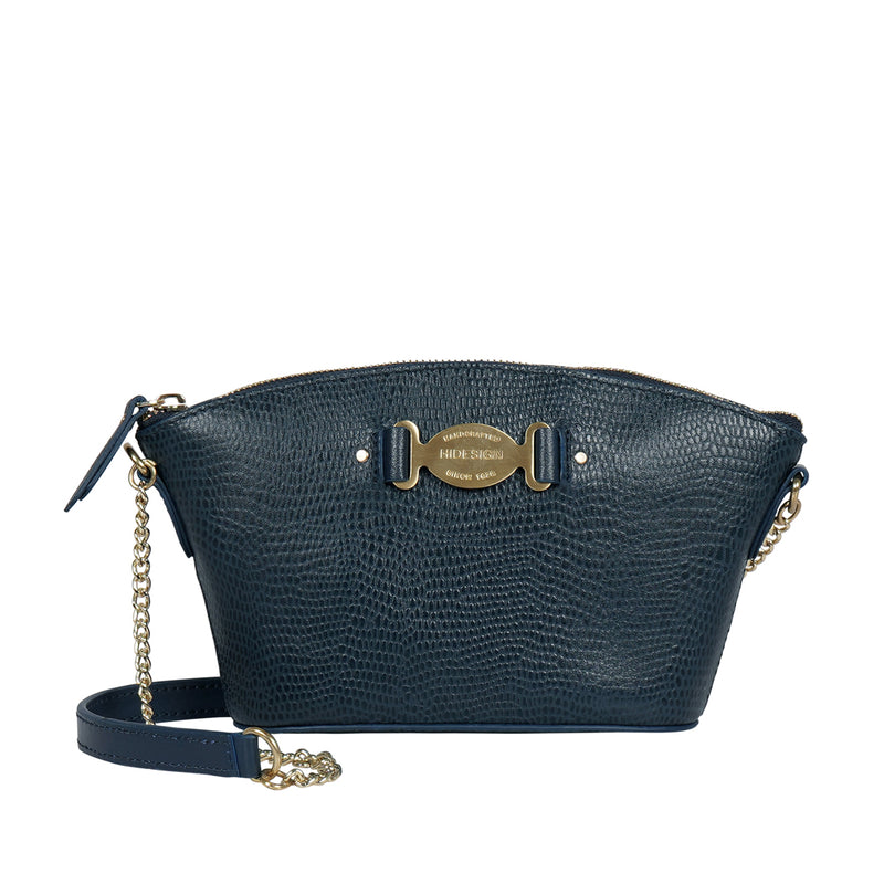 Luisa 08 Blue Leather Tote Bag