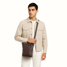 Load image into Gallery viewer, Messi 02 Sb Brown Leather  Crossbody
