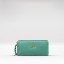 Load image into Gallery viewer, Hera W1 Green Leather Zip Around Wallet

