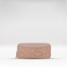 Load image into Gallery viewer, Lilac W1 Sb Pink Leather Double Zip Around Wallet
