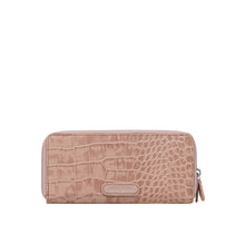 Load image into Gallery viewer, Lilac W1 Sb Pink Leather Double Zip Around Wallet
