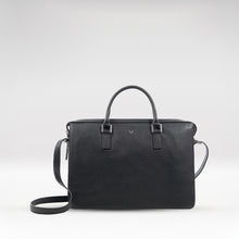 Load image into Gallery viewer, Enzo 02 Black Leather  Laptop Bag
