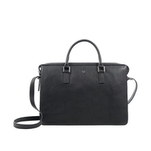 Load image into Gallery viewer, Enzo 02 Black Leather  Laptop Bag

