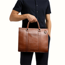 Load image into Gallery viewer, Sherlock 01 Tan Leather  Briefcase
