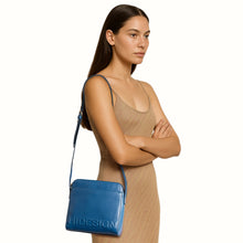 Load image into Gallery viewer, Carey 02 Blue Leather Shoulder Bag
