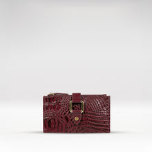 Load image into Gallery viewer, Belutchi W2 Red Leather Top Zip Wallet
