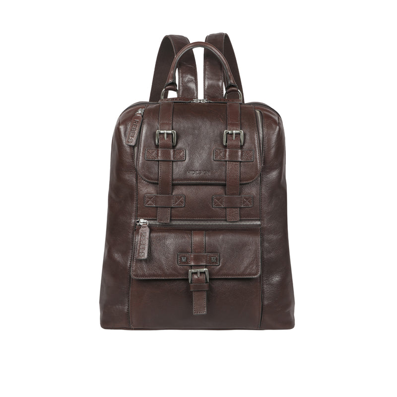Mao 02 Brown Leather  Backpack
