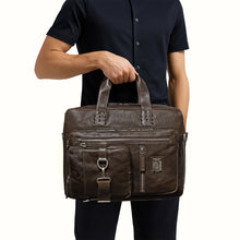 Load image into Gallery viewer, Uncle Ho 02 Green Leather  Briefcase
