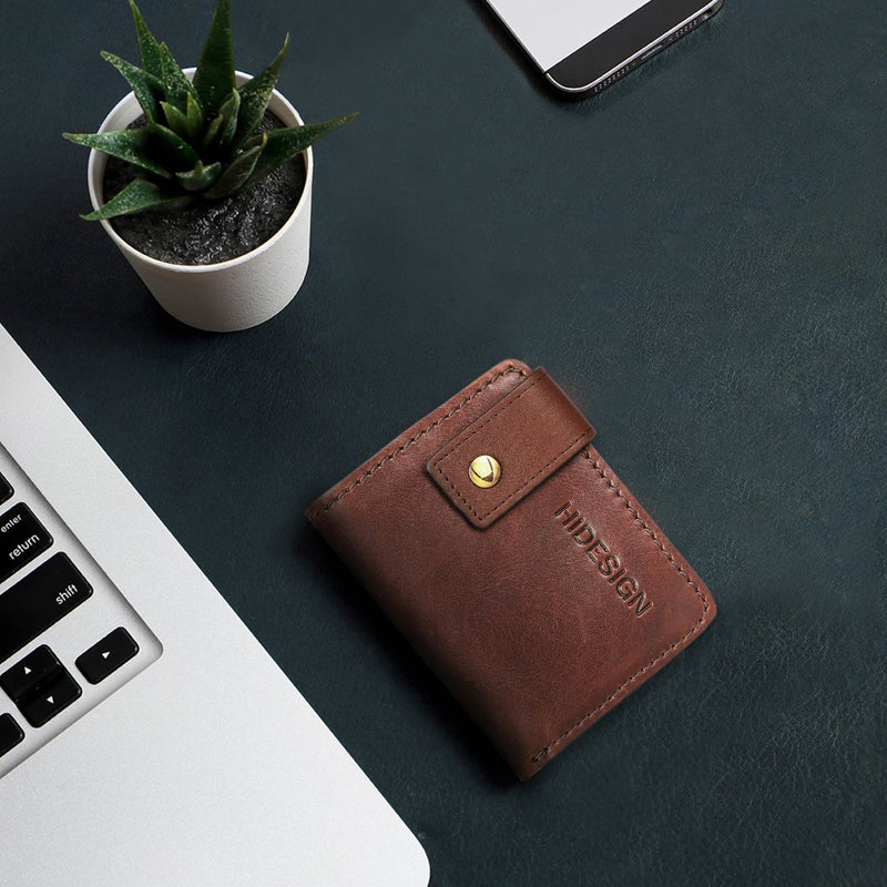 Bose W2 Tan Leather Trifold Wallet