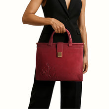 Load image into Gallery viewer, Bloom - 01 Red Leather Laptop Bag
