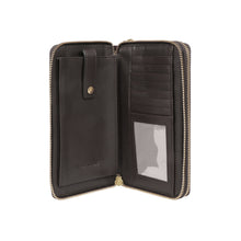Load image into Gallery viewer, Growth - W3 Brown Leather Zip Around Wallet
