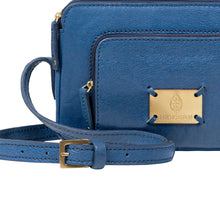 Load image into Gallery viewer, Flourish - W4 Blue Leather Sling Wallet
