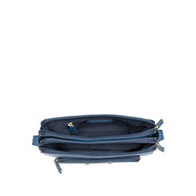 Load image into Gallery viewer, Flourish - W4 Blue Leather Sling Wallet
