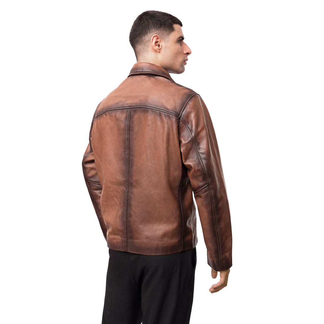 Decrum Brown Leather Jacket Men - Real Lambskin Café India | Ubuy