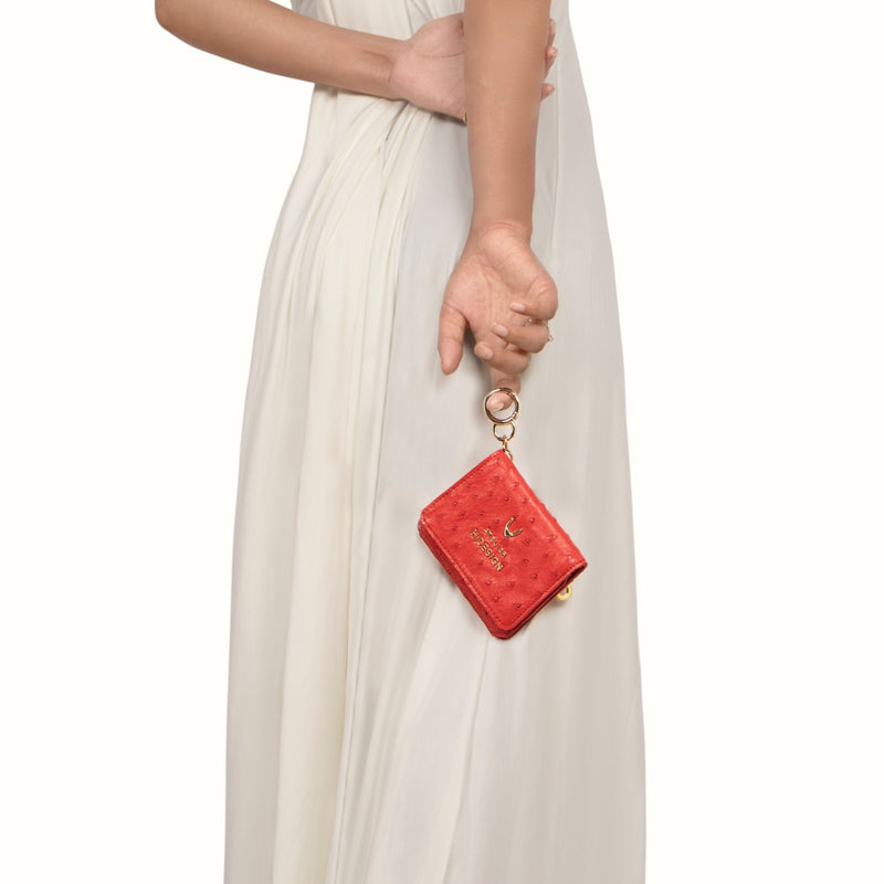 Bartoli W1 Red Leather Bi-Fold Wallet