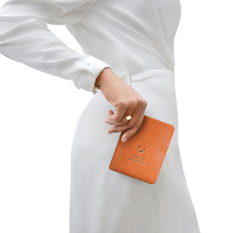 Callas W3 Orange Leather Bi-Fold Wallet