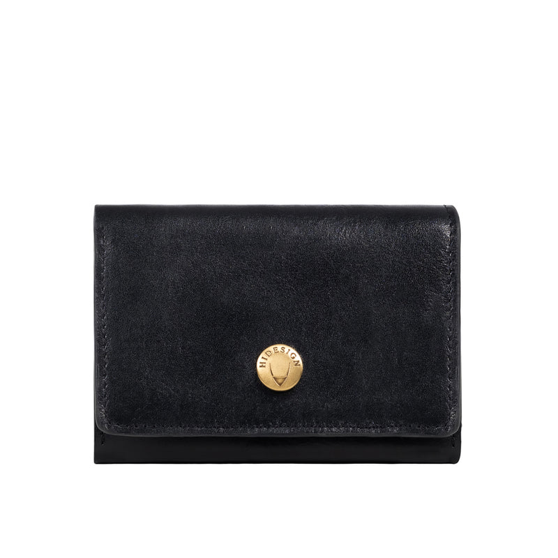 La Plata W3 Black Leather Trifold Wallet