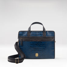 Load image into Gallery viewer, Fort Worth 03 Blue Leather  Briefcase

