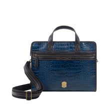 Load image into Gallery viewer, Fort Worth 03 Blue Leather  Briefcase
