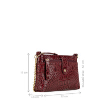 Load image into Gallery viewer, Brielle Red Leather Sling Wallet
