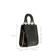 Load image into Gallery viewer, Emeline Black Leather Sling Bag
