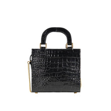 Load image into Gallery viewer, Emeline Black Leather Sling Bag
