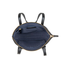 Load image into Gallery viewer, Herminie Black Leather Tote Bag

