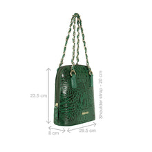 Load image into Gallery viewer, Copacabana 01 Green Leather Shoulder Bag
