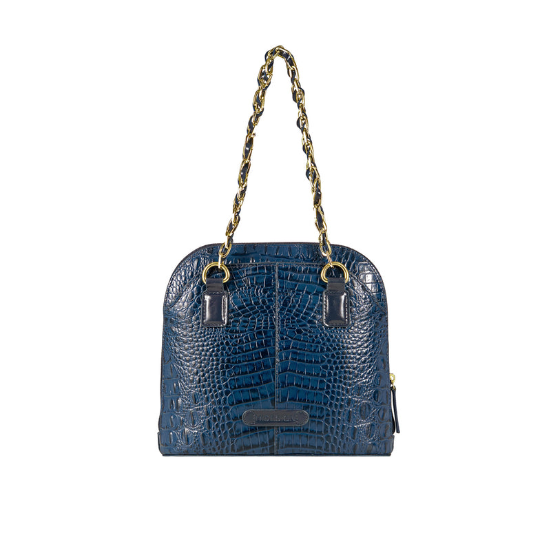 Copacabana 01 Blue Leather Shoulder Bag