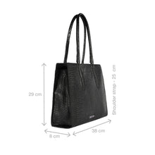 Load image into Gallery viewer, Arlette 02 Black Leather Shoulder Bag
