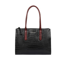Load image into Gallery viewer, Casino 03 Black Leather Tote Bag
