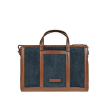 Load image into Gallery viewer, Ninon 01 Blue Leather Messenger Bag

