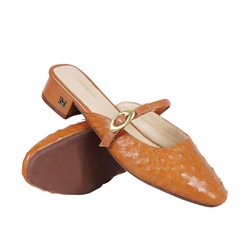 NASSAU WOMEN’S OSTRICH LEATHER SANDALS