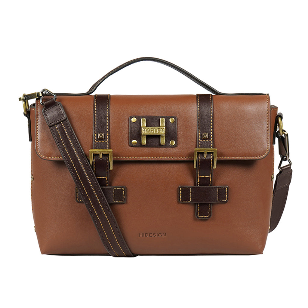 Buy Jimi 03 Tan Leather Briefcase Online - Hidesign