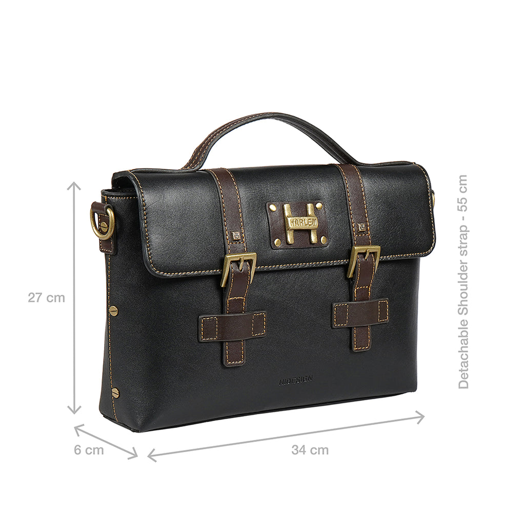 Buy Jimi 03 Black Leather Briefcase Online - Hidesign