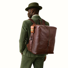 Load image into Gallery viewer, Mj 01 Tan Leather  Backpack
