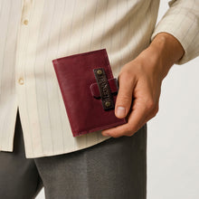 Load image into Gallery viewer, Jimi W3 Red Leather Passport Holder

