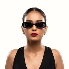 Load image into Gallery viewer, Elara Women's Grey Retro Oval Sunglasses
