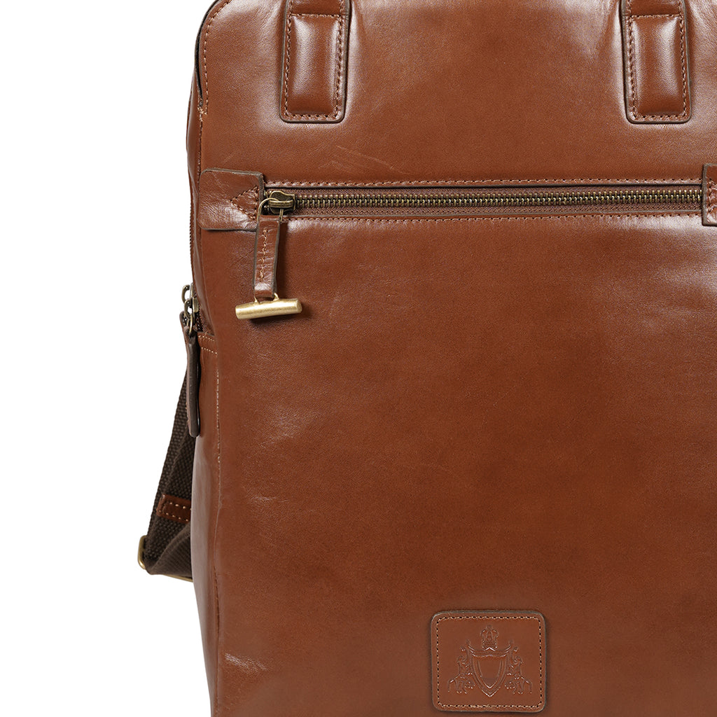 Duke 01 Men's Tan Leather Backpack: Purchase Now - Hidesign