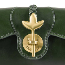 Load image into Gallery viewer, Clover 01 Green Leather Sling Bag
