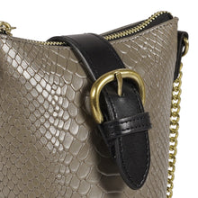 Load image into Gallery viewer, Shaina Silver Leather Sling Bag
