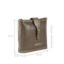 Load image into Gallery viewer, Belinda Silver Leather Sling Bag
