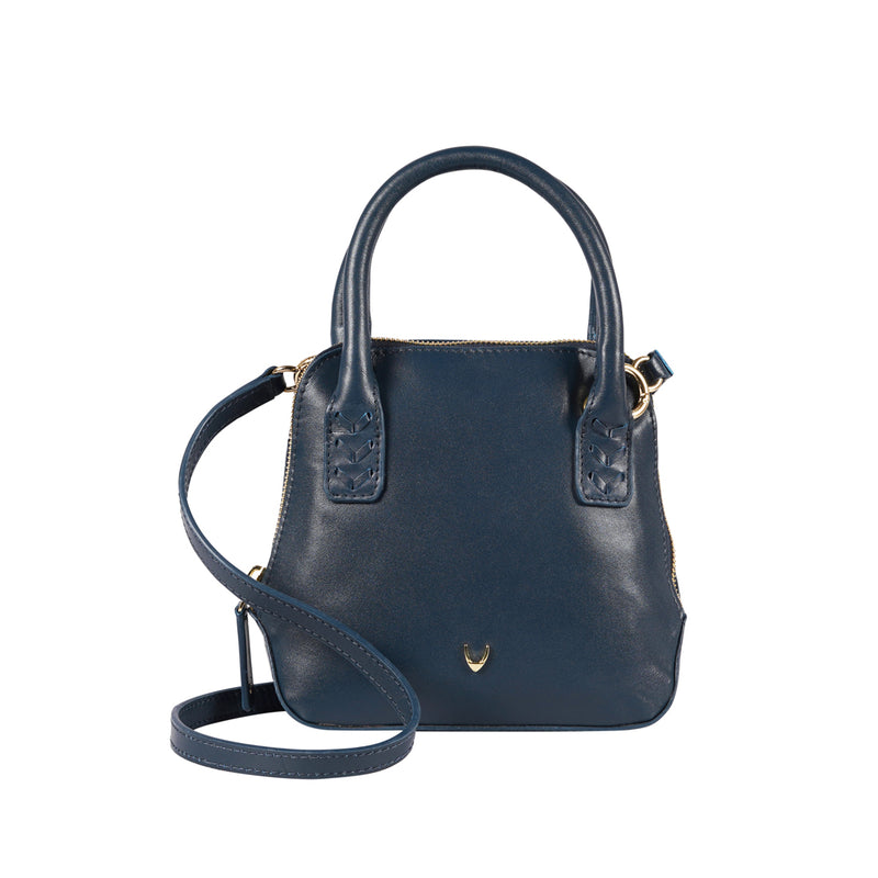 Mandy 02 Blue Leather Crossbody
