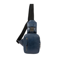 Load image into Gallery viewer, Andover 01 Blue Leather  Crossbody
