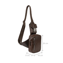 Load image into Gallery viewer, Andover 01 Brown Leather  Crossbody

