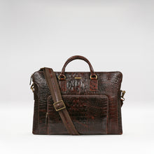 Load image into Gallery viewer, Carnegie 02 brown Leather  Laptop Bag
