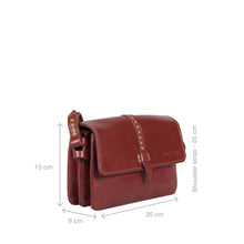 Load image into Gallery viewer, Lowell 01 Red Leather Sling Bag

