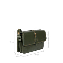 Load image into Gallery viewer, Lowell 01 Green Leather Sling Bag
